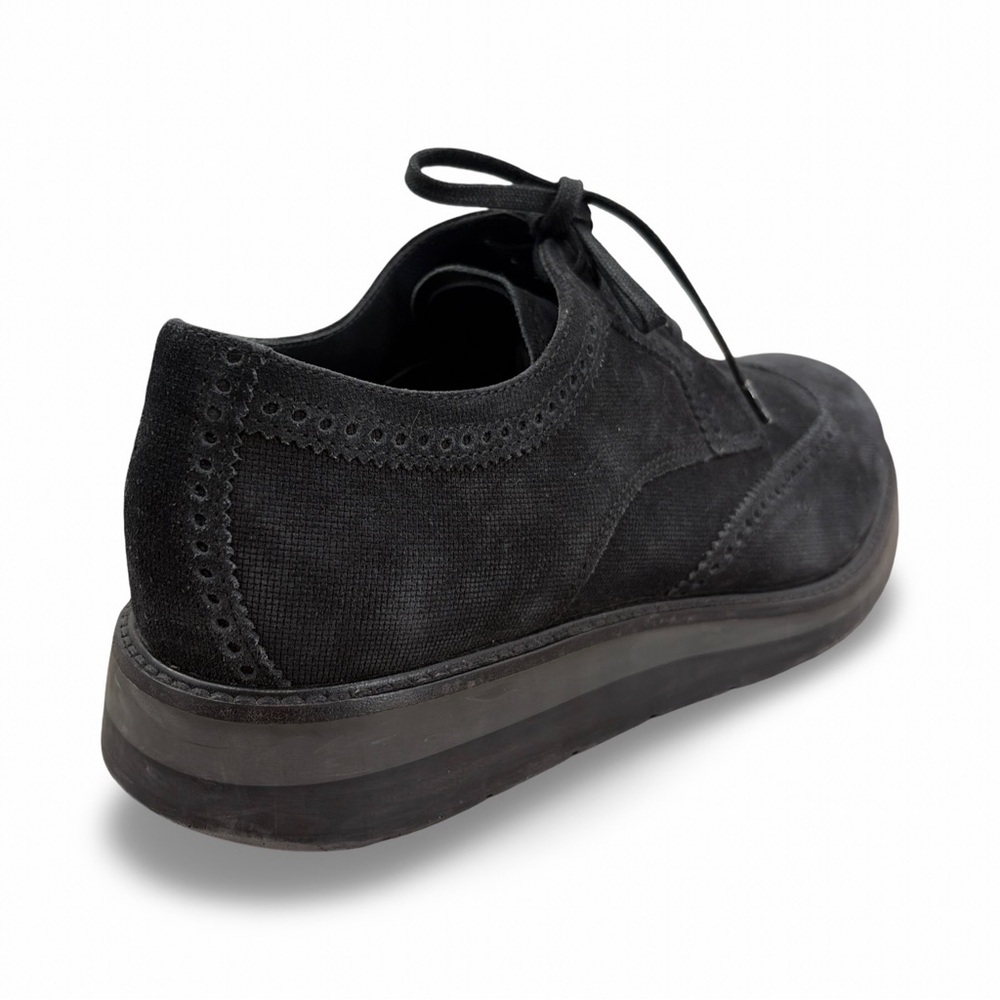 Vince Men’s Stamped Suede Pryce Wingtip Oxford Shoes Charcoal Size 8.5 - Picture 2 of 11